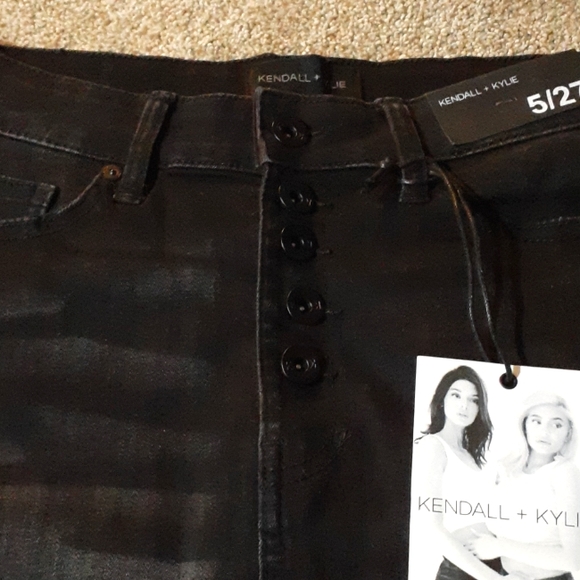Kendall & Kylie Denim Mini Skirt | Size 5/27 | Steam Punk - Picture 2 of 8